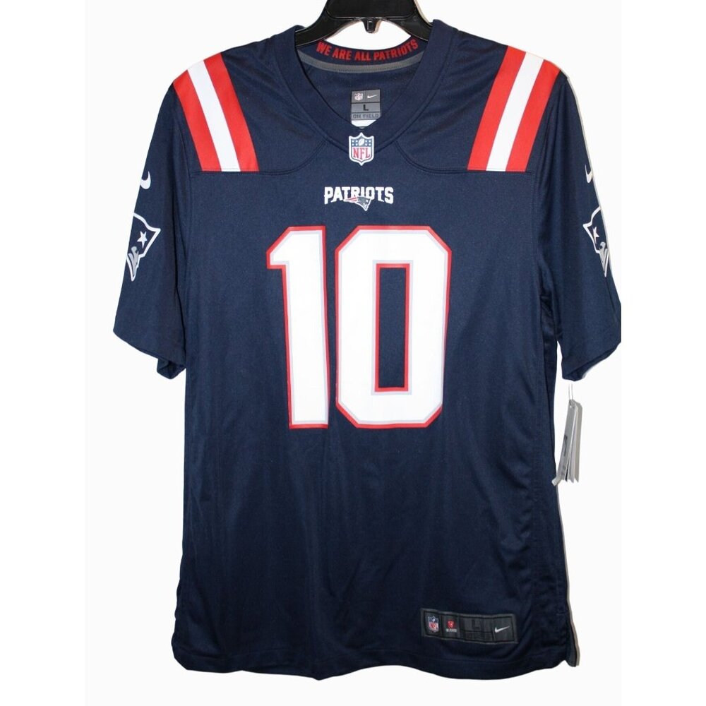 Nike New England Patriots Mac Jones #10 Mens On-Field Jersey Navy Size L